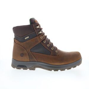 Dunham Mens 8000 Works Waterproof 6-Inch Plain Toe Boot Brown Boots (NWT)